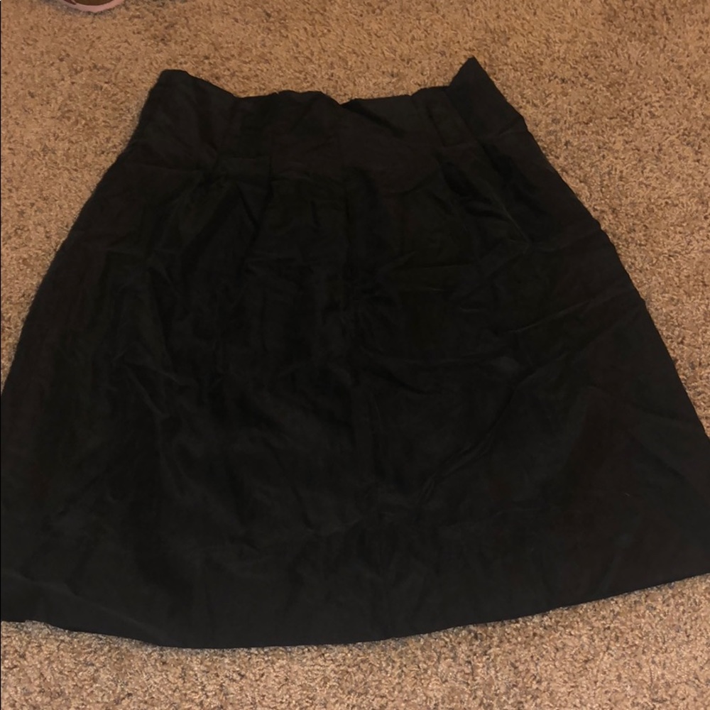 Boutique Navy Blue Skirt with Paperbag Waist